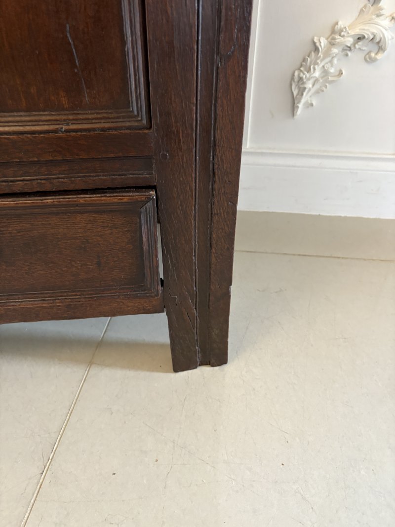 Antique 17th Century Quality Oak Mule Chest - Image 20